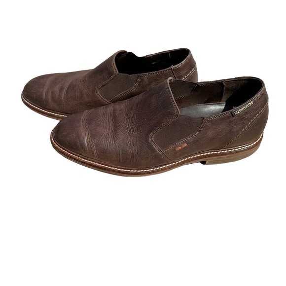 Mephisto Shoes Mens Loafer Leather Smooth Slip On Dress Shoes Brown 8.5 - Picture 4 of 11